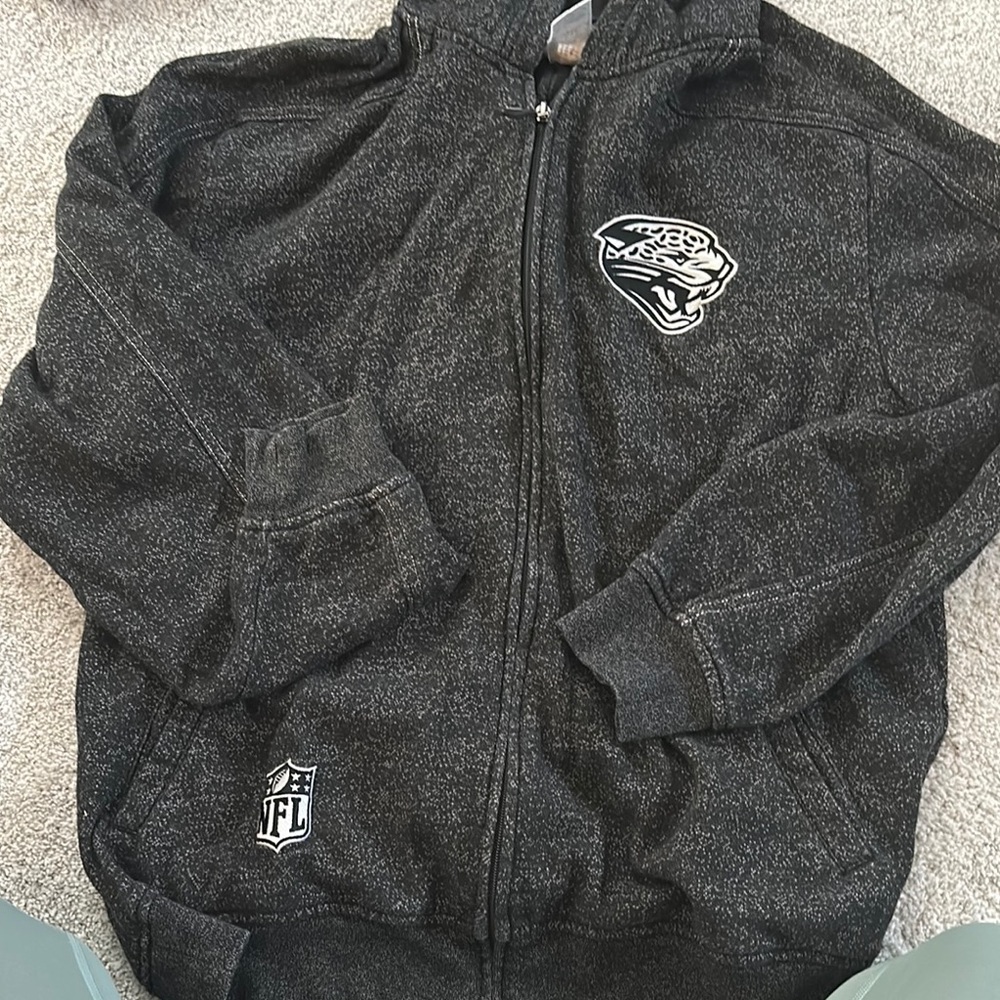 Reebok Black Sweater with Fleece Material and Stand-Up Collar